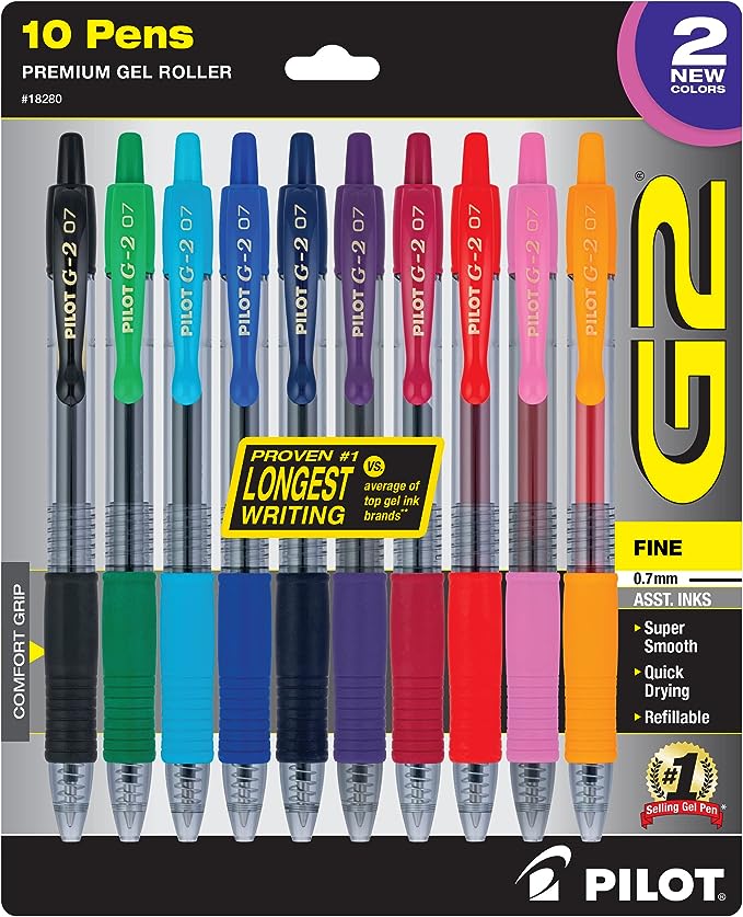 Pilot G2 Limited Edition Harmony Ink Collection Assorted 10 Pack